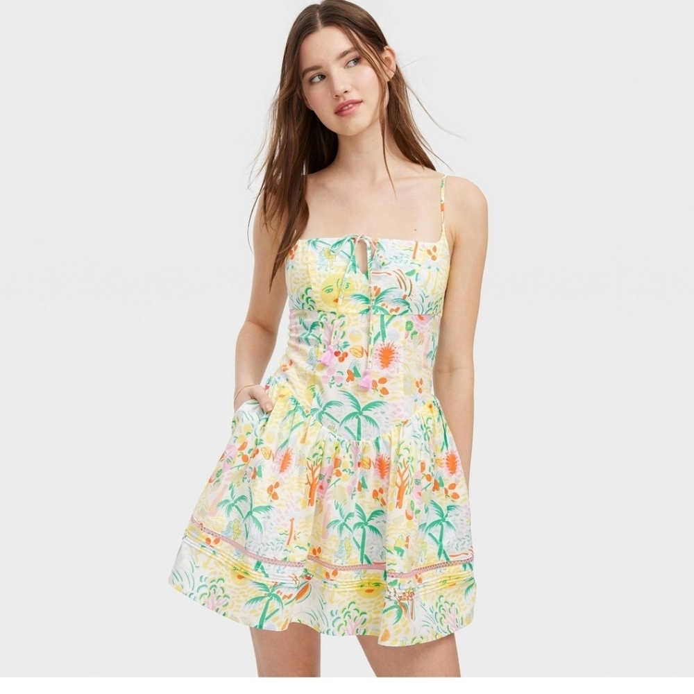Roller Rabbit x Target VacationFloral Tropical Print minidress XL